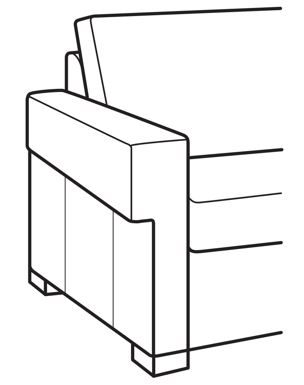 Square P Arm 6 in