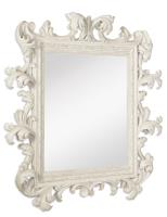 Italian Rococo Mirror - French Painted Blanc