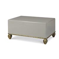 Loire Cocktail Table - French Lacquered Grey w/Gold