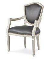 Jean Luc Shield Back Arm Chair - Italian Painted Blanc