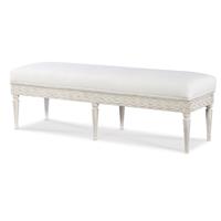 Celine Bench - Swedish Scraped White