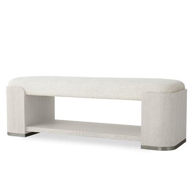 Carino Upholstered Bench - Frost