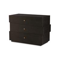 Cadence Three Drawer Chest - Mocha