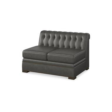 Modern Chesterfield Configurable Armless Love Seat