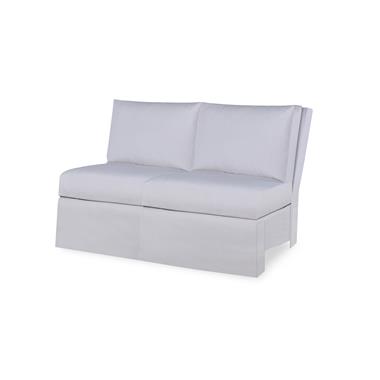 Sloane Skirted Armless Love Seat