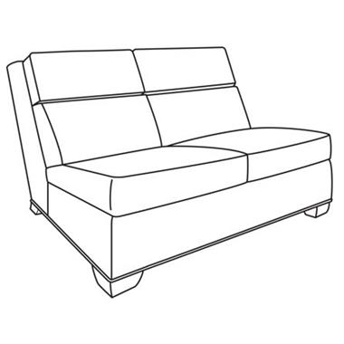 Cornerstone Motion Compatible Armless Love Seat