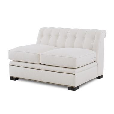 Modern Chesterfield Configurable Armless Love Seat