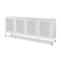 Barrington Four Door Sideboard - White/Silver