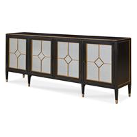 Barrington Four Door Sideboard - Black/Gold