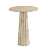 Barco Accent Table - Travertine