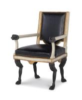 Robért Arm Chair - Aged White, Gold & Noir