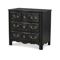 Louis XIV Nightstand - French Ebonized Noir