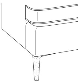 Antique Brass Textured Leg