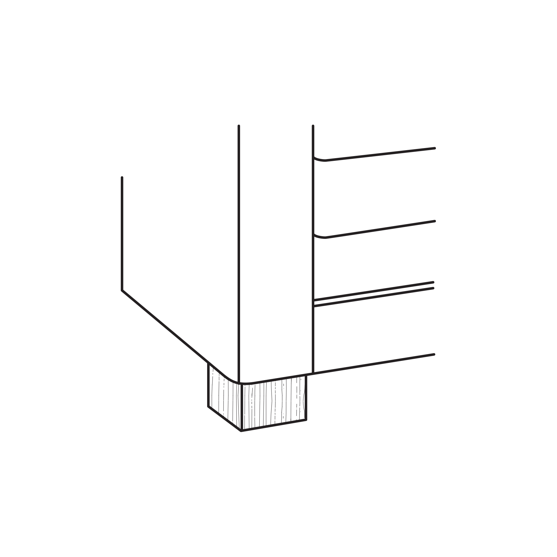 Uph w/ Border Tall Oak Square Foot