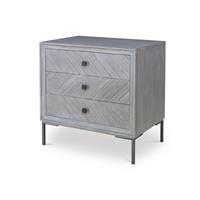 Three Drawer Small Nightstand