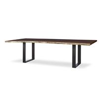 120" Guan Slab Dining Table - Oiled Bronze Strap
