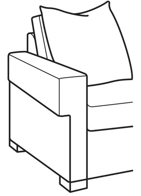 Square P Arm 6 in
