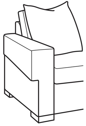 Square P Arm 8 in