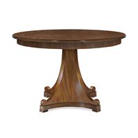 Dawning 48" Quad-Pedestal Round Dining Table - City Light