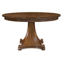 Dawning 54" Quad-Pedestal Round Dining Table - City Light