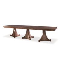 Dawning 132" Tri/Quad-Pedestal Dining Table - City Light