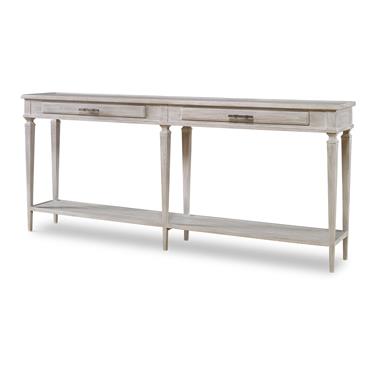 Aiden Console Table - White Rustic