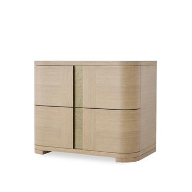 Carino Two Drawer Nightstand - Sand Cerused