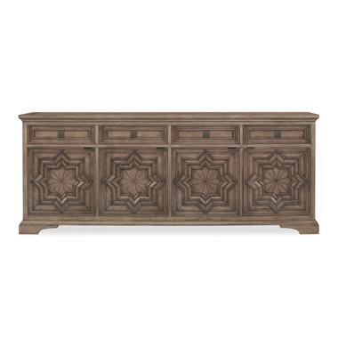 Casa Bella Carved Credenza - Timber Grey