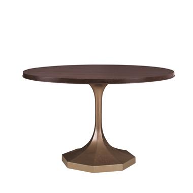 Molly Gold Pedestal 48" Round Dining Table