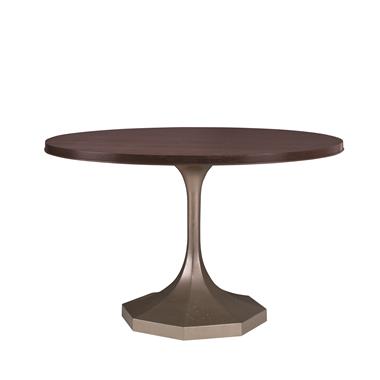 Molly Silver Pedestal 48" Round Dining Table