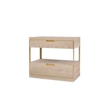 Cadence Two Drawer Nightstand - Sand Cerused