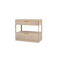 Cadence Two Drawer Nightstand - Sand Cerused