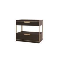 Cadence Two Drawer Nightstand - Mocha