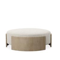 Lunar Walnut Ottoman