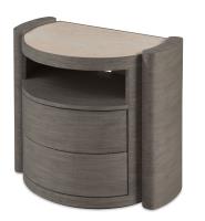 Yume Two Drawer Open Shelf Nightstand - Dusk