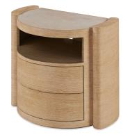 Yume Two Drawer Open Shelf Nightstand - Sahara