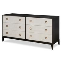 Stocked Details Six Drawer Low Dresser