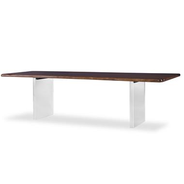 130" Guan Slab Dining Table - Acrylic Base 