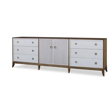 Details I Six Drawer - Two Door Low Credenza