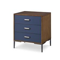 Details Three Drawer Small Nightstand