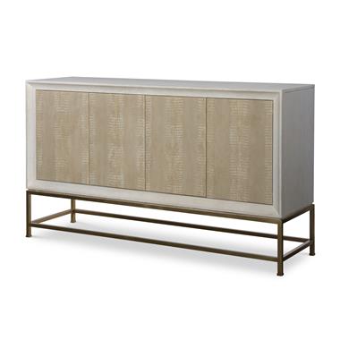 Details II Four Door Upholstered Front Tall Credenza