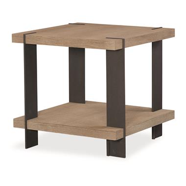 Drake 24" Low Side Table (Oak) - Bronze