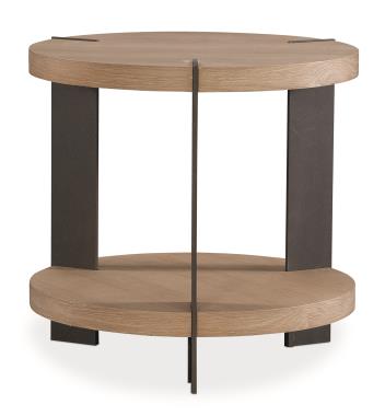 Ridge 24" Low Side Table (Oak) - Bronze 