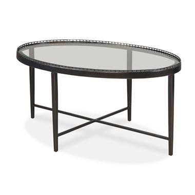 Logan Small Oval Cocktail Table - Bronze