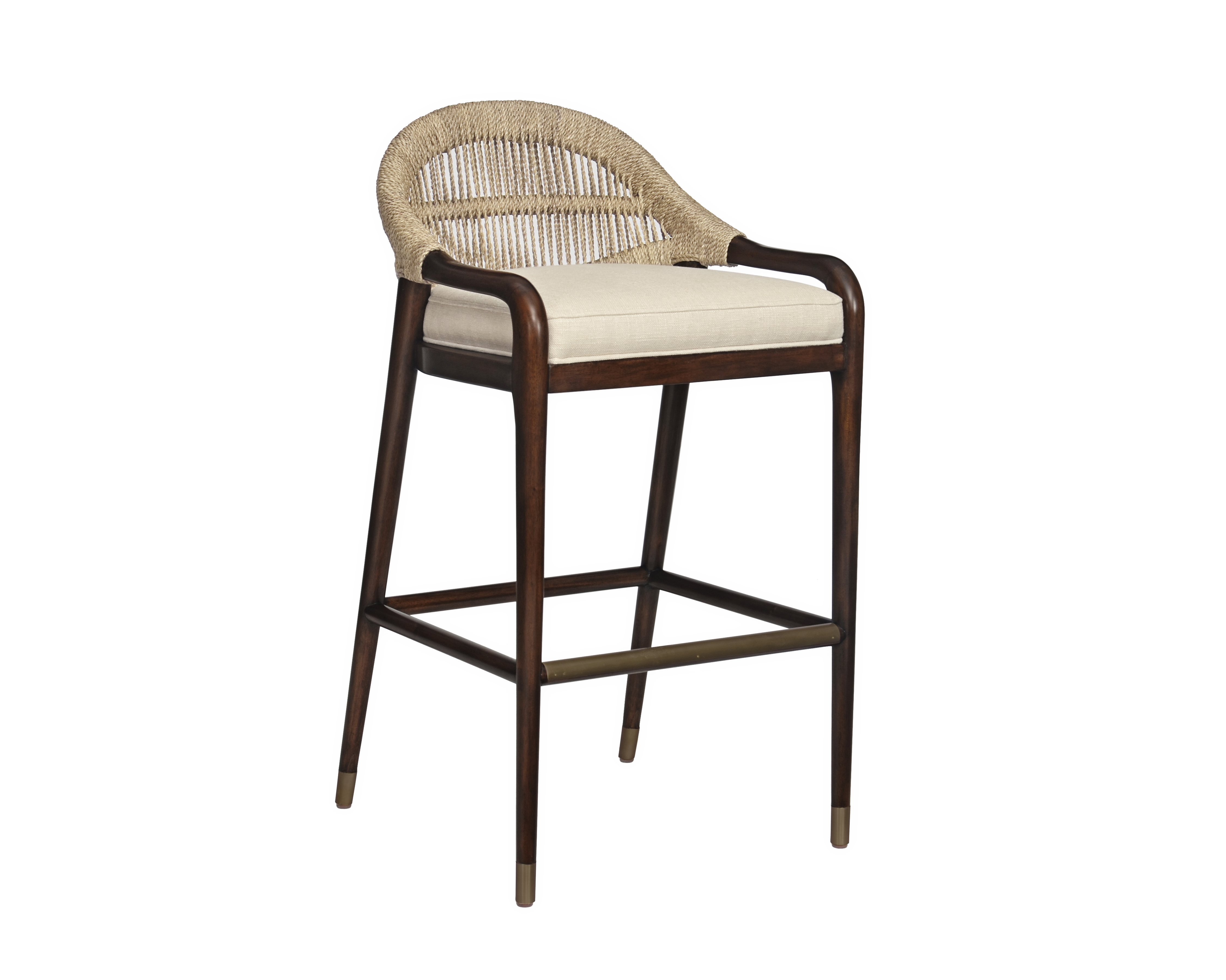 Low back wicker bar outlet stools