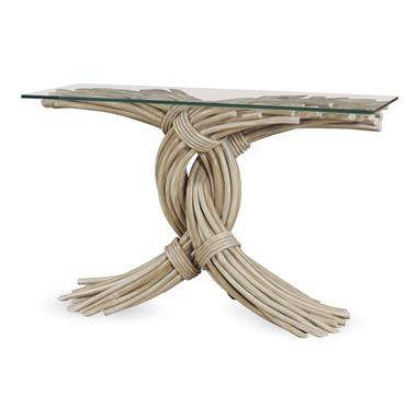 Braided Knot Console Table - Limewash