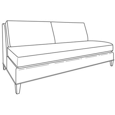 Savannah Armless Love Seat