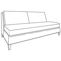 Savannah Armless Love Seat