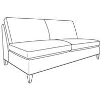 Hartford Armless Love Seat