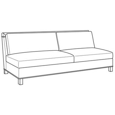 Beacon Armless Love Seat
